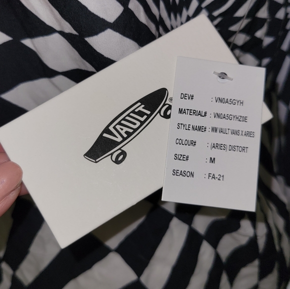Vans Vault x Aries Distorted Pattern button Unisex Shirt - Picture 7 of 10